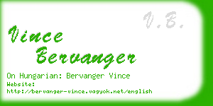 vince bervanger business card